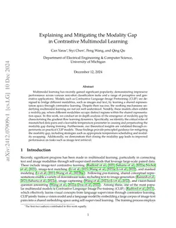 Explaining and Mitigating the Modality Gap in Contrastive Multimodal Learning