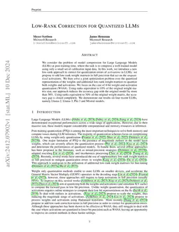 Low-Rank Correction for Quantized LLMs