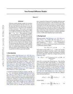 Non-Normal Diffusion Models