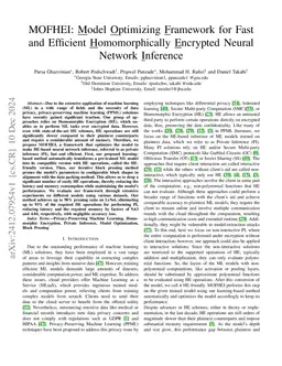 MOFHEI: Model Optimizing Framework for Fast and Efficient
  Homomorphically Encrypted Neural Network Inference