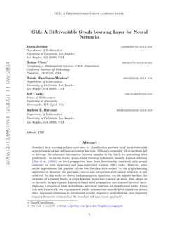 GLL: A Differentiable Graph Learning Layer for Neural Networks