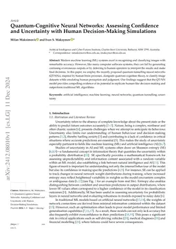 Quantum-Cognitive Neural Networks: Assessing Confidence and Uncertainty
  with Human Decision-Making Simulations