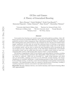 Of Dice and Games: A Theory of Generalized Boosting