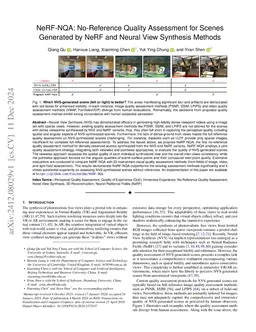 NeRF-NQA: No-Reference Quality Assessment for Scenes Generated by NeRF
  and Neural View Synthesis Methods