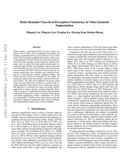 Static-Dynamic Class-level Perception Consistency in Video Semantic
  Segmentation