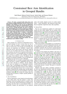 Constrained Best Arm Identification in Grouped Bandits