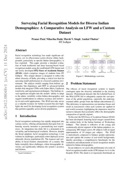Surveying Facial Recognition Models for Diverse Indian Demographics: A
  Comparative Analysis on LFW and Custom Dataset