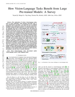 How Vision-Language Tasks Benefit from Large Pre-trained Models: A
  Survey
