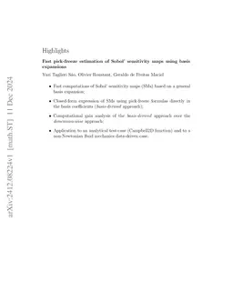 Fast pick-freeze estimation of Sobol' sensitivity maps using basis
  expansions