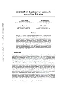 DistrictNet: Decision-aware learning for geographical districting