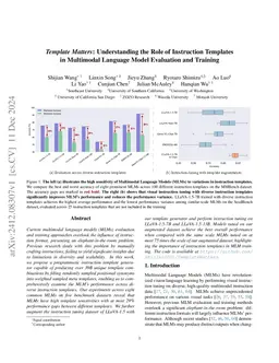 Investigating the Scaling Effect of Instruction Templates for Training Multimodal Language Model