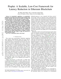 Pioplat: A Scalable, Low-Cost Framework for Latency Reduction in
  Ethereum Blockchain