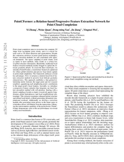 PointCFormer: a Relation-based Progressive Feature Extraction Network
  for Point Cloud Completion
