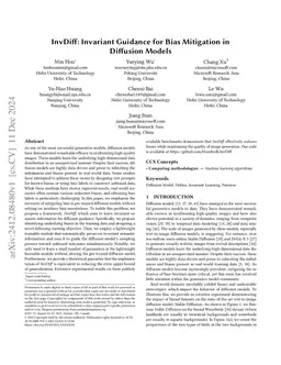 InvDiff: Invariant Guidance for Bias Mitigation in Diffusion Models