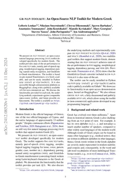 GR-NLP-TOOLKIT: An Open-Source NLP Toolkit for Modern Greek