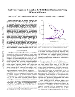 Real-Time Trajectory Generation for Soft Robot Manipulators Using
  Differential Flatness