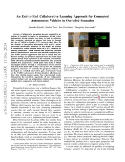 An End-to-End Collaborative Learning Approach for Connected Autonomous
  Vehicles in Occluded Scenarios