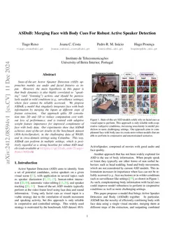 ASDnB: Merging Face with Body Cues For Robust Active Speaker Detection