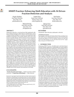 MNIST-Fraction: Enhancing Math Education with AI-Driven Fraction
  Detection and Analysis