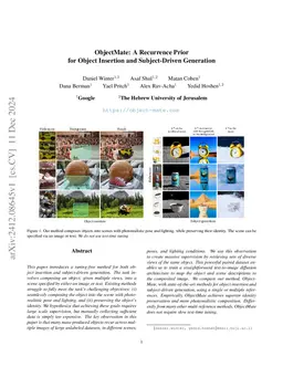 ObjectMate: A Recurrence Prior for Object Insertion and Subject-Driven
  Generation