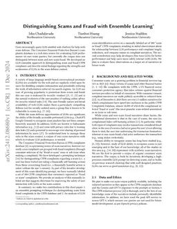 Distinguishing Scams and Fraud with Ensemble Learning