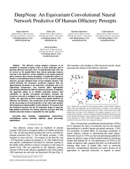 DeepNose: An Equivariant Convolutional Neural Network Predictive Of
  Human Olfactory Percepts