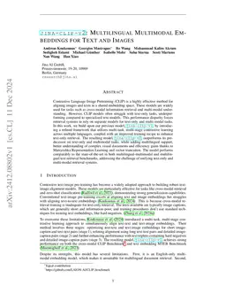 jina-clip-v2: Multilingual Multimodal Embeddings for Text and Images