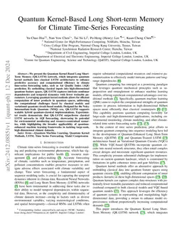 Quantum Kernel-Based Long Short-term Memory for Climate Time-Series
  Forecasting