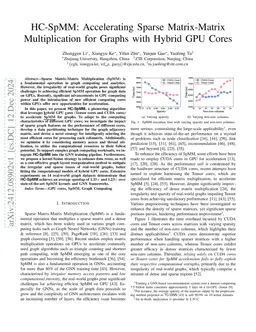 HC-SpMM: Accelerating Sparse Matrix-Matrix Multiplication for Graphs
  with Hybrid GPU Cores