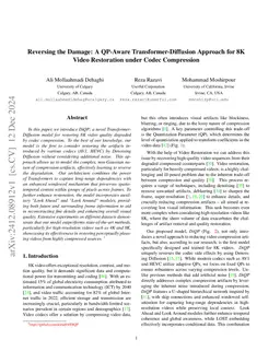 Reversing the Damage: A QP-Aware Transformer-Diffusion Approach for 8K
  Video Restoration under Codec Compression