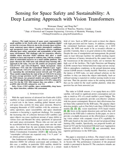 Sensing for Space Safety and Sustainability: A Deep Learning Approach
  with Vision Transformers