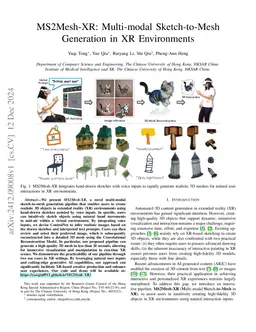 MS2Mesh-XR: Multi-modal Sketch-to-Mesh Generation in XR Environments