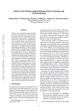 Dial-In LLM: Human-Aligned LLM-in-the-loop Intent Clustering for Customer Service Dialogues