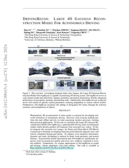 DrivingRecon: Large 4D Gaussian Reconstruction Model For Autonomous
  Driving