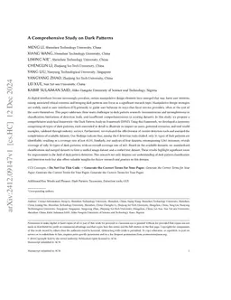 A Comprehensive Study on Dark Patterns