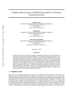 A Brief Discussion on KPI Development in Public Administration