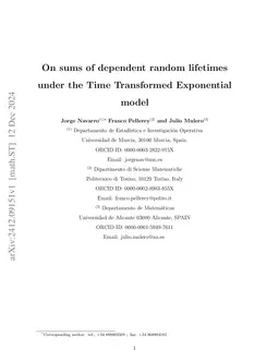 On sums of dependent random lifetimes under the Time Transformed
  Exponential model