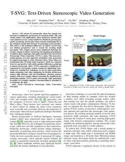 T-SVG: Text-Driven Stereoscopic Video Generation