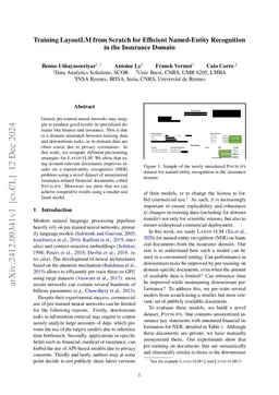 Training LayoutLM from Scratch for Efficient Named-Entity Recognition in
  the Insurance Domain