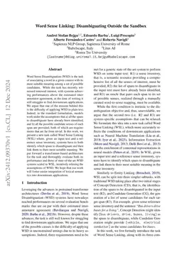 Word Sense Linking: Disambiguating Outside the Sandbox