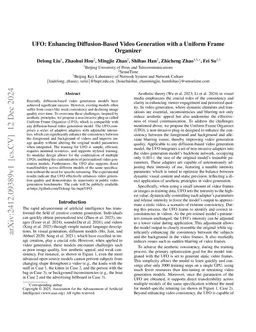 UFO: Enhancing Diffusion-Based Video Generation with a Uniform Frame
  Organizer