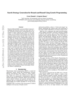 Search Strategy Generation for Branch and Bound Using Genetic
  Programming