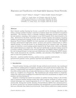 Regression and Classification with Single-Qubit Quantum Neural Networks