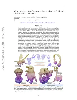 Meshtron: High-Fidelity, Artist-Like 3D Mesh Generation at Scale