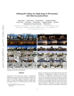 LiftImage3D: Lifting Any Single Image to 3D Gaussians with Video
  Generation Priors