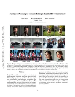 FluxSpace: Disentangled Semantic Editing in Rectified Flow Transformers
