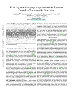 SILA: Signal-to-Language Augmentation for Enhanced Control in
  Text-to-Audio Generation