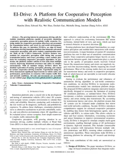EI-Drive: A Platform for Cooperative Perception with Realistic
  Communication Models