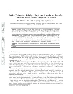 Active Poisoning: Efficient Backdoor Attacks on Transfer Learning-Based
  Brain-Computer Interfaces