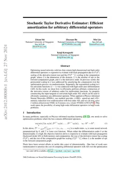 Stochastic Taylor Derivative Estimator: Efficient amortization for arbitrary differential operators